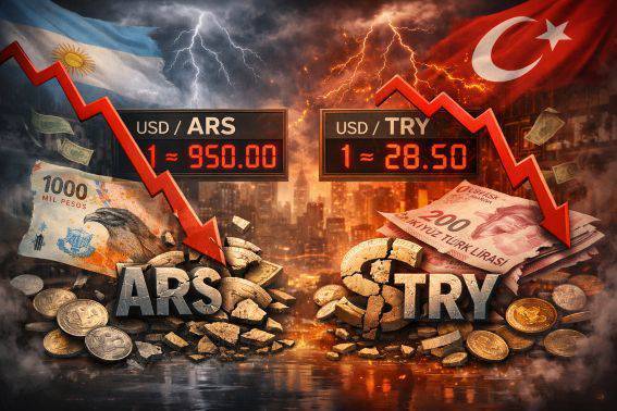 리라화와 페소의 붕괴(AI 생성 이미지)