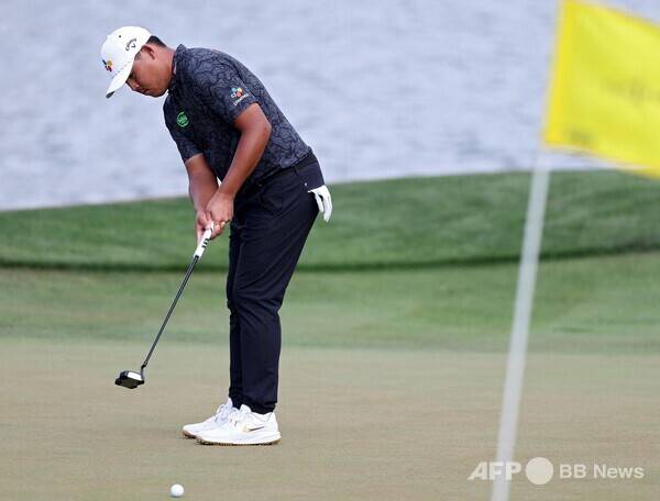 임성재, 김성현 프로와 함께 2026년 미국프로골프(PGA) 투어 '제5의 메이저 대회'로 불리는 플레이어스 챔피언십에 출전한 김시우 프로가 1라운드에서 경기하는 모습이다. 사진제공=ⓒAFPBBNews = News1 (사진을 무단으로 사용하지 마십시오.)