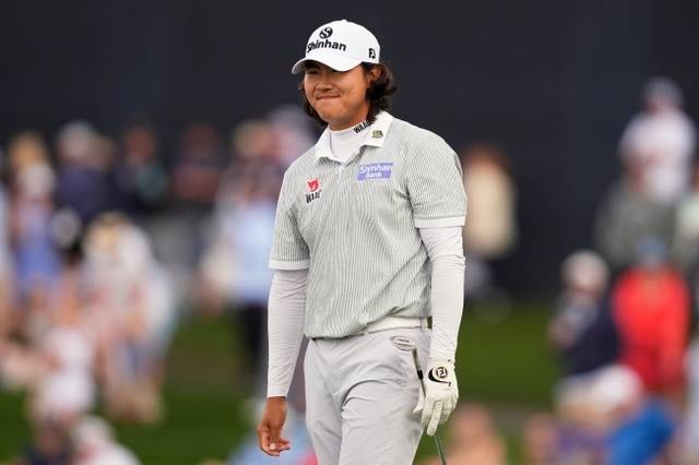 김성현이 13일(한국시간) 미국 플로리다주 폰테베드라비치의 TPC 소그래스 더플레이어스 스타디움코스에서 열린 PGA투어 플레이어스 챔피언십 1라운드 17번 홀에서 연못에 공이 빠지자 아쉬운 표정을 짓고 있다. AP뉴시스