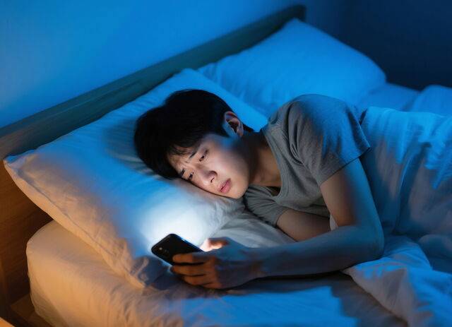 취침 최소 1시간 전에는 전자기기 사용을 줄이는 것이 좋다. 클립아트코리아