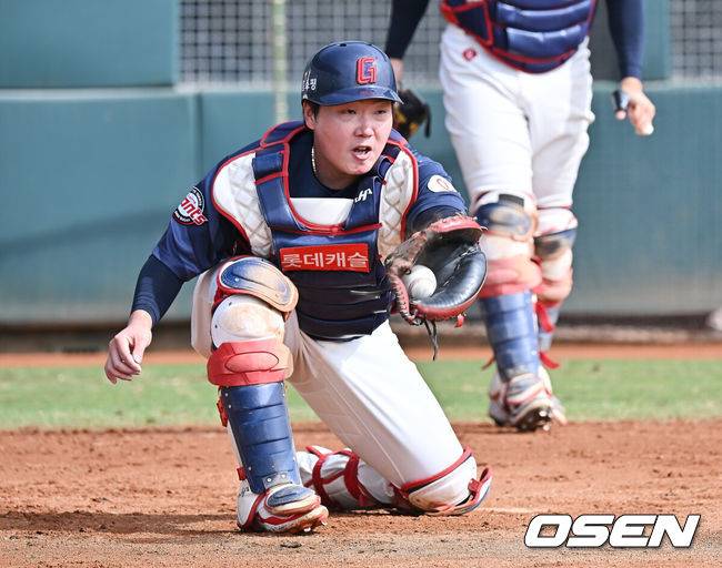 [OSEN=타이난(대만), 이석우 기자] 롯데 자이언츠 정보근  / foto0307@osen.co.kr