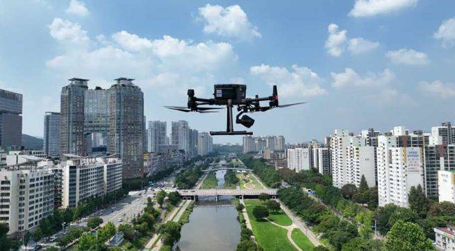 드론배송 모습 ⓒ성남시 제공