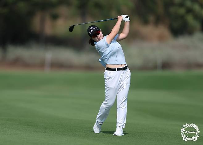 홍정민의 리쥬란 챔피언십 2라운드 경기 모습 [KLPGA 제공. 재판매 및 DB 금지]