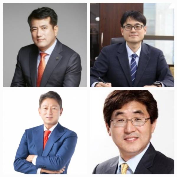 (왼쪽부터 시계방향으로) 정길호 OK저축은행 대표, 박중용 JT저축은행 대표, 정영석 유안타저축은행 대표, 장매튜 하돈 페퍼저축은행 대표./사진=각사 제공