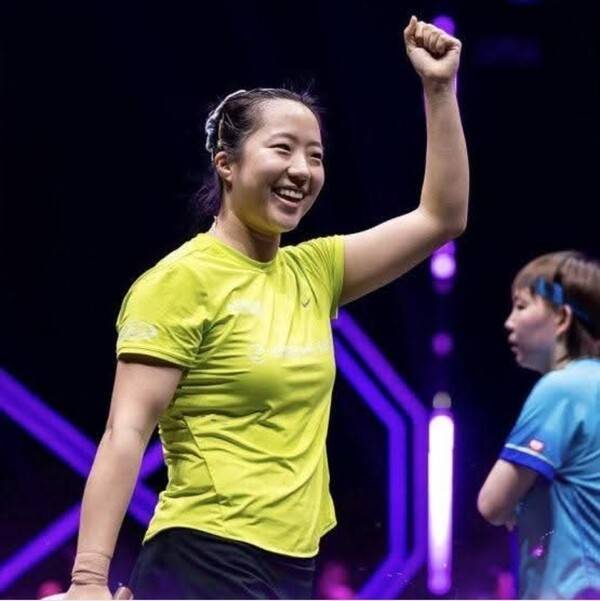 한국 여자탁구의 간판 신유빈(대한항공)이 중국의 강호 왕이디를 상대로 끈질긴 추격전을 펼쳤지만 마지막 고비를 넘지 못했다.(WTT 챔피언스 충칭 여자 단식에 나선 신유빈). /사진=WTT 인스타그램 캡처