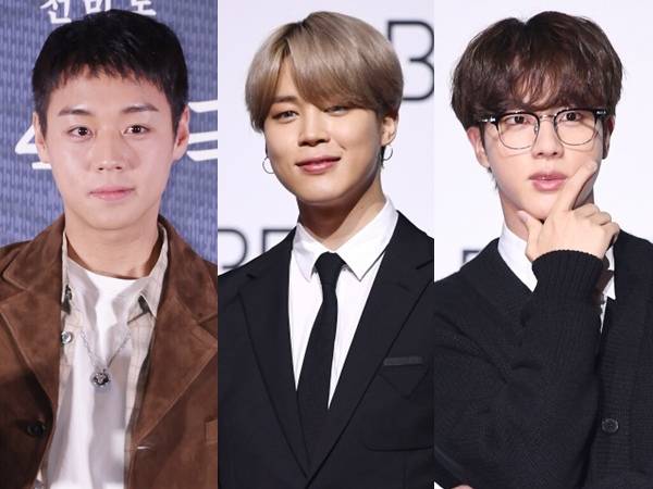 가수 박지훈, 방탄소년단 지민, 진(왼쪽부터) ⓒ이혜영 기자 lhy@hankooki.com