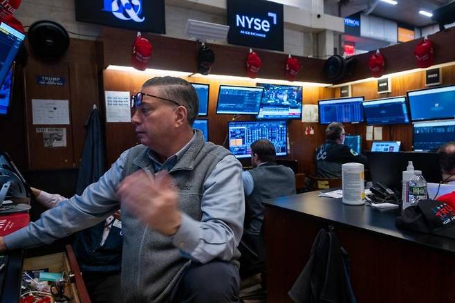 미국 뉴욕 증권거래소의 트레이더. 연합뉴스