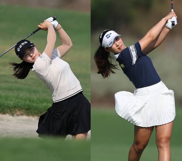 한국여자프로골프(KLPGA) 투어 2026시즌 개막전인 '신설 대회' 리쥬란 챔피언십에 출전한 고지원, 이율린 프로. 사진제공=KLPGA (사진을 무단으로 사용하지 마십시오.)