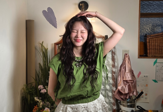 ▲6일 서울 마포구 자신의 사무실에서 <프레시안>과 만난 장보람 씨. ⓒ프레시안(박상혁)