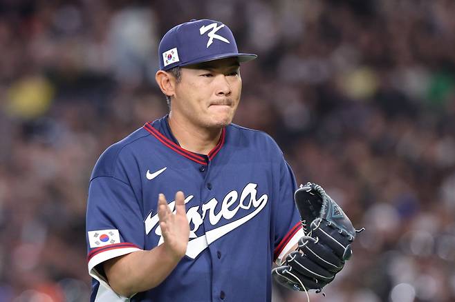 야구 대표팀 노경은. 뉴시스