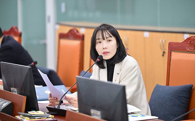 ▲ 이인애 경기도의원이 발언을 하고 있다. /사진제공=경기도의회