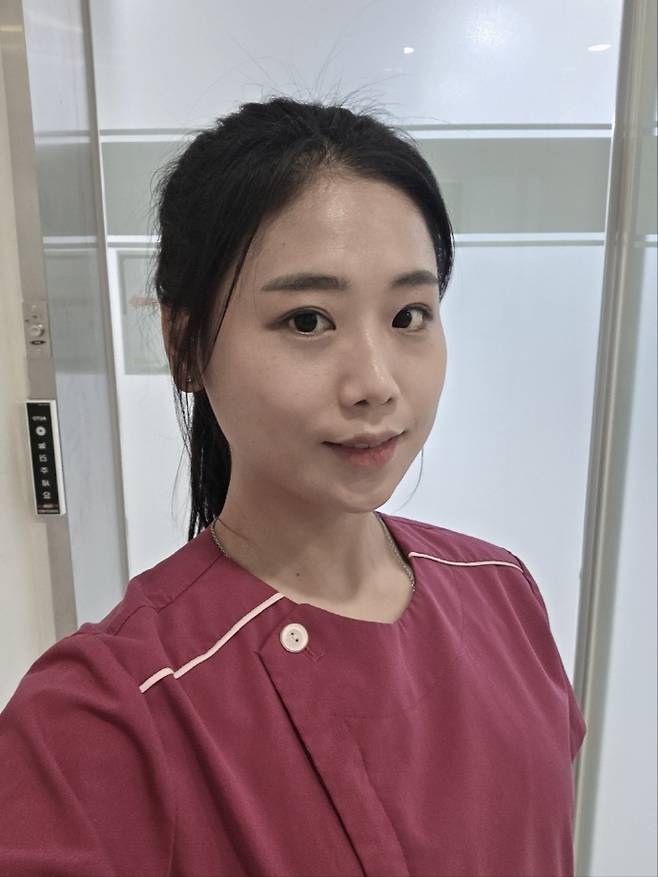 광주보훈병원 응급실에서 근무하는 업무지원직 이수민 씨.