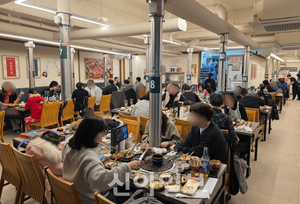 무등소갈비 잠실직영점 내부 [사진=강동완 기자]