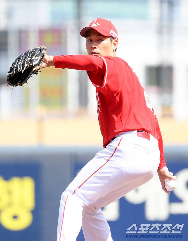 13일 광주 기아챔피언스필드에서 열린 KIA 타이거즈와 SSG 랜더스의 시범경기. SSG 타케다가 역투하고 있다. 광주=박재만 기자 pjm@sportschosun.com/2026.03.13/