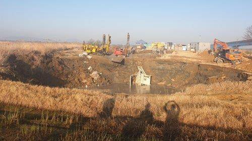 2020년 3월 피난갱 굴착 공사 중 발생한 지반침하 [연합뉴스 자료사진]