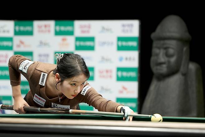 김가영의 벽에 가로막혀 준우승한 한지은 [PBA 제공. 재판매 및 DB 금지]