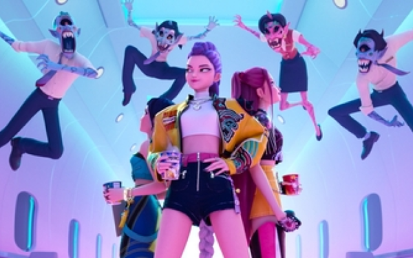 넷플릭스 애니메이션 영화 '케이팝 데몬 헌터스' 속 한 장면. 넷플릭스 제공