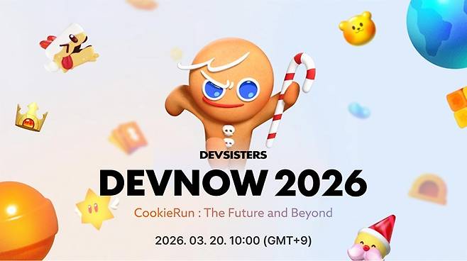 데브시스터즈가 20일 개최하는 온라인 쇼케이스 '데브나우 2026' 홍보 포스터의 모습 /제공=데브시스터즈