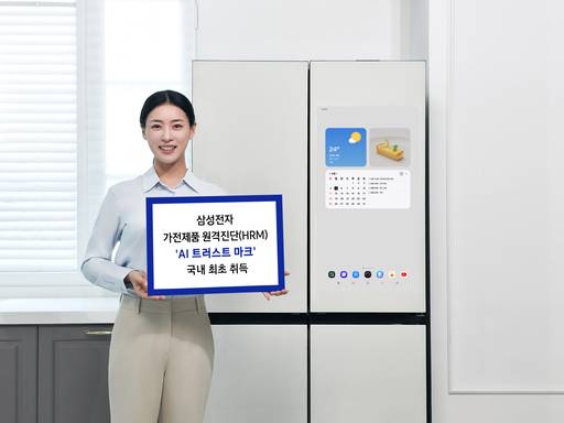 삼성전자 모델이 16일 '삼성전자 가전제품 원격진단' 서비스를 소개하고 있다./삼성전자