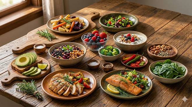 혈당 스파이크를 방지하고 포만감을 오래 유지해 주는 음식 10가지|출처: Gemini 생성