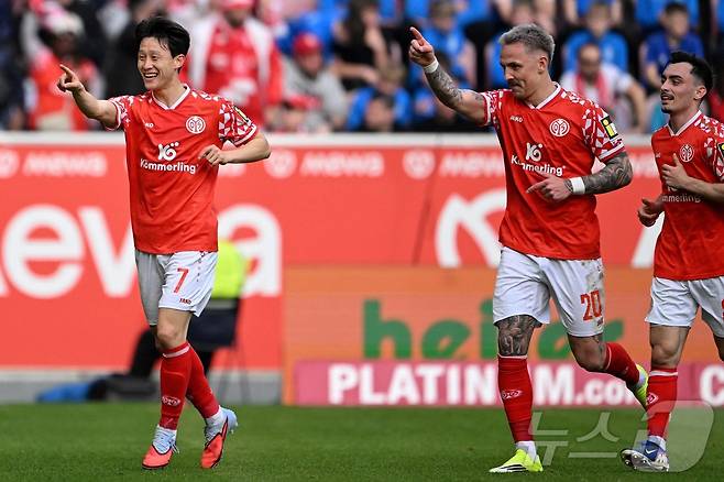 리그에서 2경기 연속골을 넣은 마인츠의 이재성.  ⓒ AFP=뉴스1