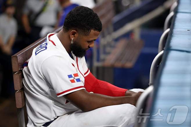 도미니카공확국은 16일(한국시간) 열린 2026 WBC 4강에서 미국에 1-2로 졌다. ⓒ AFP=뉴스1