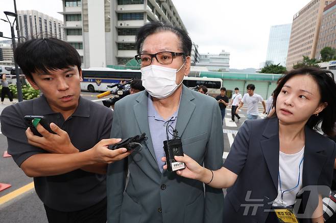 김건희 여사와 친분을 이용해 각종 청탁을 받은 의혹이 제기된 건진법사 전성배 씨.2025.8.21 ⓒ 뉴스1 신웅수 기자