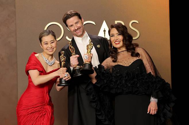 2관왕을 수상한 케이팝 데몬 헌터스. 사진 게티 이미지