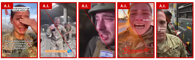 이란 전쟁을 둘러싸고 인공지능(AI)이 만든 가짜 영상과 이미지가 온라인에서 빠르게 확산되고 있다. 뉴욕타임스는 최근 2주 동안 전쟁이 실제로 벌어지고 있는 것처럼 허위로 묘사한 AI 생성 이미지와 영상 37개를 포함해 110개 이상의 가짜 콘텐츠를 확인했다고 전했다. 사진은 미사일 공격과 대규모 폭발 등 전쟁 장면을 묘사한 AI 생성 이미지 예시.[NYT]