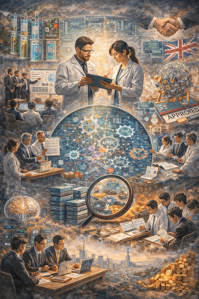 과학기술 연구 및 정책 논의에 관한 AI 이미지.