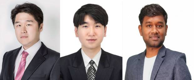 좌측부터 박철민 교수, 윤정명 연구원, 톤다이만 박사후 연구원, 금오공대제공