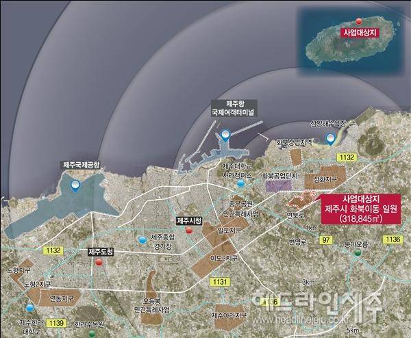 제주동부지구 사업 위치도