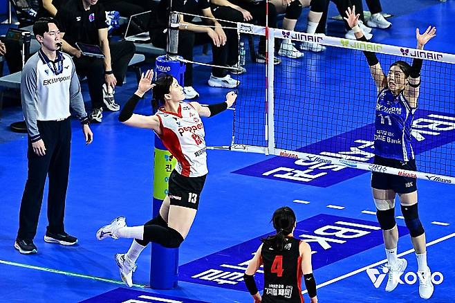 공격 중인 박은서. KOVO 제공