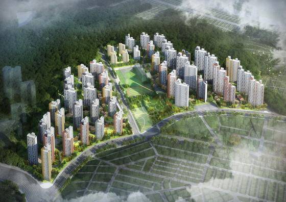 성남 상대원2구역 재개발 단지 조감도. /제공=DL이앤씨