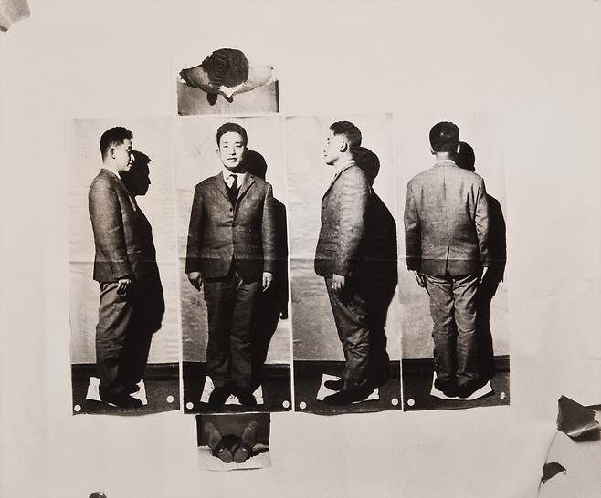 하이 레드 센터, '인체전개도사진(백남준)'. 1964, 사진, 26.7×28.8cm, 개인 소장 ©Genpei Akasegawa, Courtesy of SCAI THE BATHHOUSE /국립현대미술관