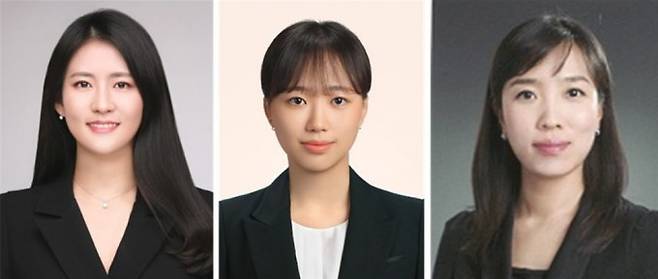 왼쪽부터 박다희&nbsp;선임연구원, 김민희 석사후연구원, 구혜영 책임연구원.&nbsp;KIMS 제공.