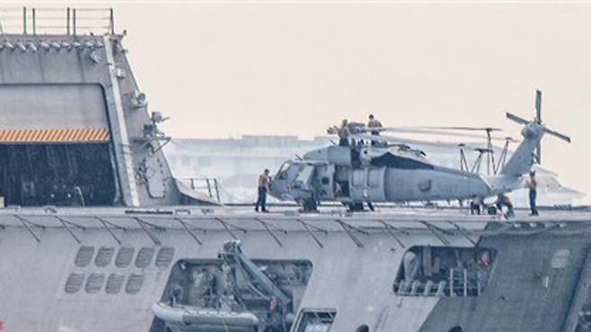 말레이시아 페낭항에 정박 중인 미 군함. 사진=연합뉴스 인스타그램 캡처