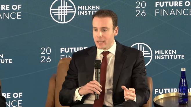 이달 초 열린 밀컨연구소(Milken Institute)의 '금융의 미래 2026' 컨퍼런스에 참석한 마이클 셀릭 미국 상품선물거래위원회(CFTC) 위원장. 사진=밀컨연구소(Milken Institute)