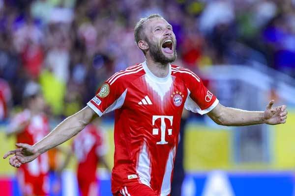 콘라트 라이머가 득점 이후 환호하고 있다. 사진= EPA= 연합뉴스 제공