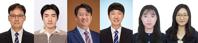이번 연구를 수행한 UNIST 연구진. 김진영(왼쪽부터), 신승재, 김동석 교수, 손중건 박사, 구하은 연구원, 이우진 박사.[UNIST 제공]