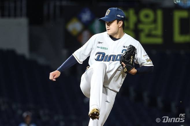 NC 임지민은 평균 152㎞의 빠른 공을 던지는 우완투수다. 그는 팀의 차기 마무리투수로 낙점받을 만큼 가파른 성장세를 보이고 있다. 사진제공｜NC 다이노스