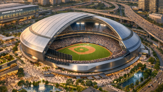 광명역 인근 돔구장 조감도. AI 생성 이미지