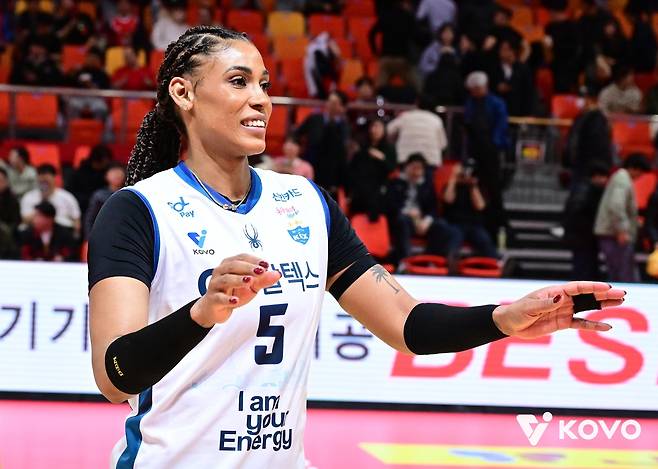 GS칼텍스의 외국인 거포 실바 [한국배구연맹 제공. 재판매 및 DB 금지]