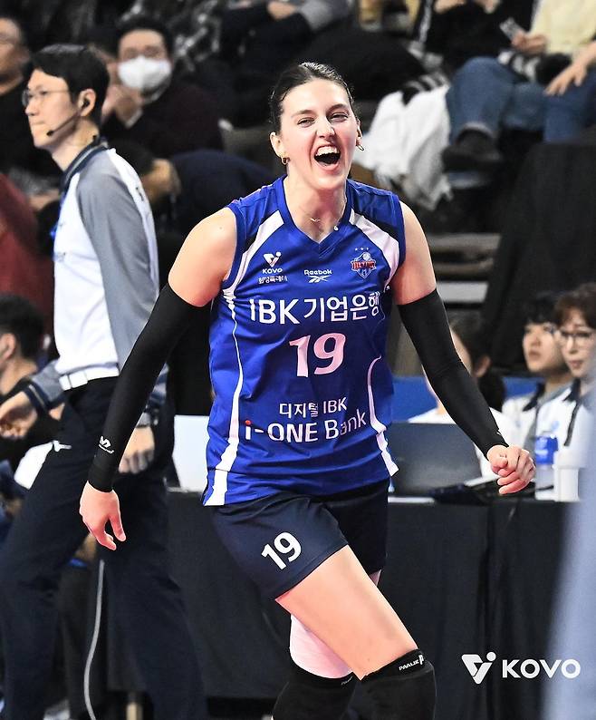 IBK기업은행의 외국인 선수 빅토리아 [한국배구연맹 제공. 재판매 및 DB 금지]