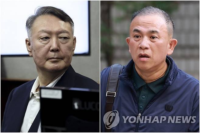 윤석열 전 대통령(왼쪽)과 명태균 씨 [사진공동취재단 제공] 2025.9.26 [촬영 신현우] 2025.11.7