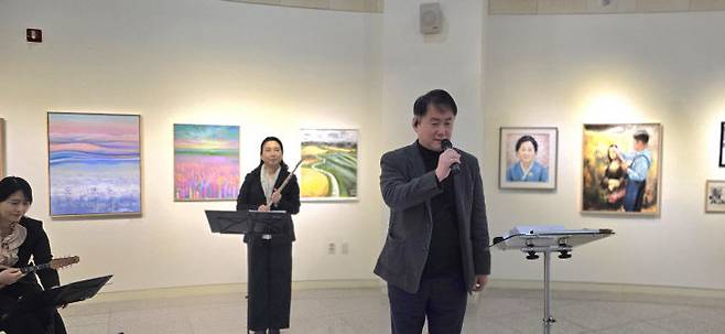 박범정 토파즈 수석부회장이 이날 행사를 진행했다.                                                                            사진 =한성일 기자