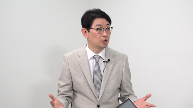 부산시장에 도전장을 내민 국민의힘 주진우(부산 해운대갑) 의원이 18일 <부산일보TV> 스튜디오에서 진행된 ‘6·3 인터뷰’에 출연해 발언하고 있다.