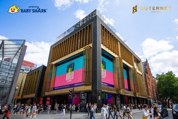 더핑크퐁컴퍼니, '세계 최대 LED 스크린 공간' 英 아우터넷서 K캐릭터 최초 체험형 전시 개최.&nbsp;ⓒ더핑크퐁컴퍼니