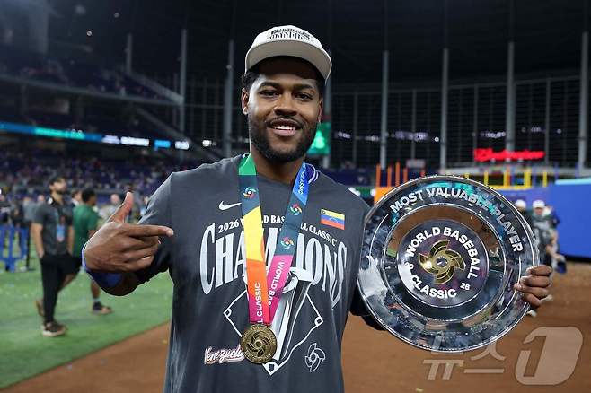 2026 WBC 최우수선수(MVP)로 선정된 마이켈 가르시아. ⓒ AFP=뉴스1