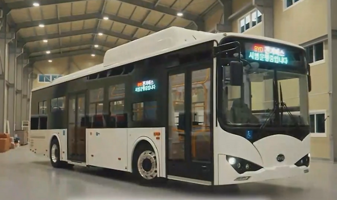 중국 전기버스 (sbs 캡쳐)